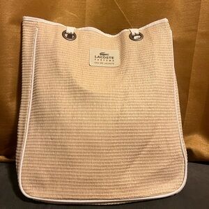 Lacoste Parfums “Eau de Lacoste” Beige Beach Bag (GWP Exclusive)